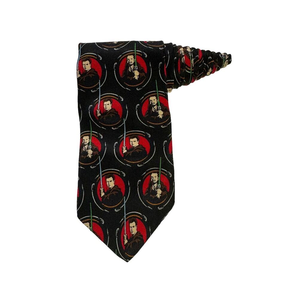 Star Wars Ralph Marlin Jedi Repeat Obi Wan Qui Gon Vintage Novelty Necktie